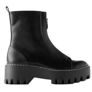 Zara Lug Sole Zipper Boots